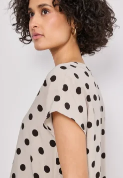 Blouse met losse schouders en gespleten hals