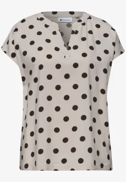 Blouse met losse schouders en gespleten hals