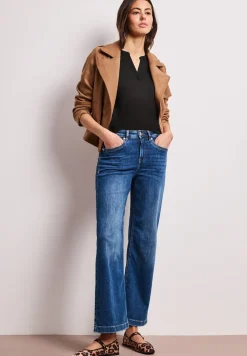 Blouse met losse schouders en gespleten hals