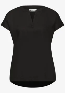 Blouse met losse schouders en gespleten hals