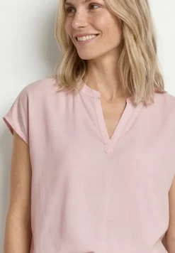 Blouse met losse schouders en gespleten hals