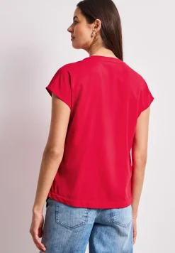 Blouse met losse schouders en gespleten hals