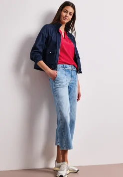 Blouse met losse schouders en gespleten hals
