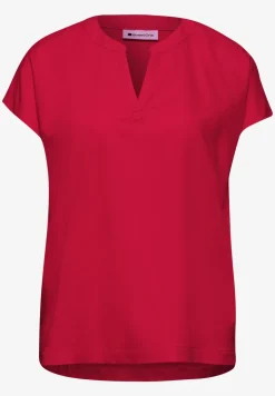 Blouse met losse schouders en gespleten hals