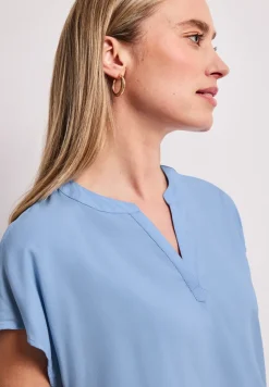 Blouse met losse schouders en gespleten hals
