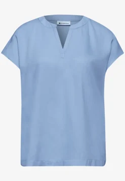 Blouse met losse schouders en gespleten hals