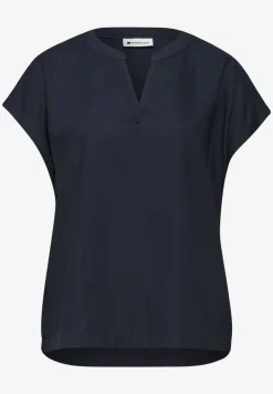 Blouse met losse schouders en gespleten hals