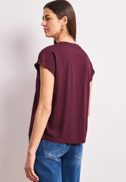 Blouse met losse schouders en gespleten hals