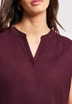 Blouse met losse schouders en gespleten hals