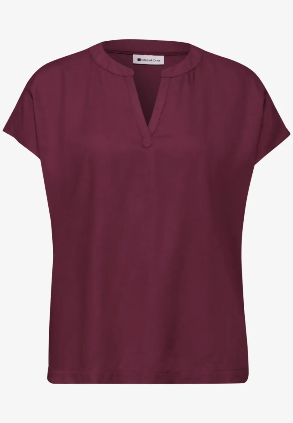 Blouse met losse schouders en gespleten hals