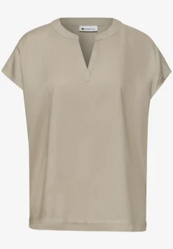 Blouse met losse schouders en gespleten hals