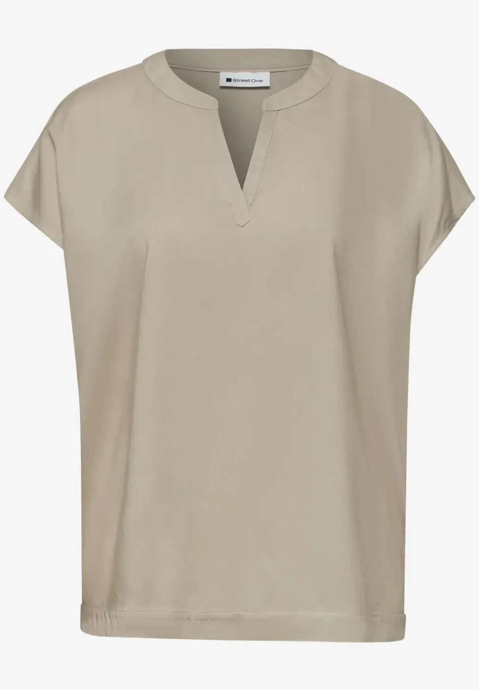 Blouse met losse schouders en gespleten hals