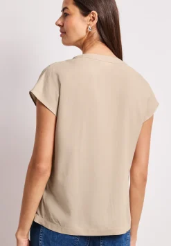 Blouse met losse schouders en gespleten hals