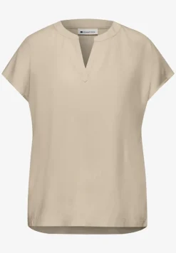 Blouse met losse schouders en gespleten hals