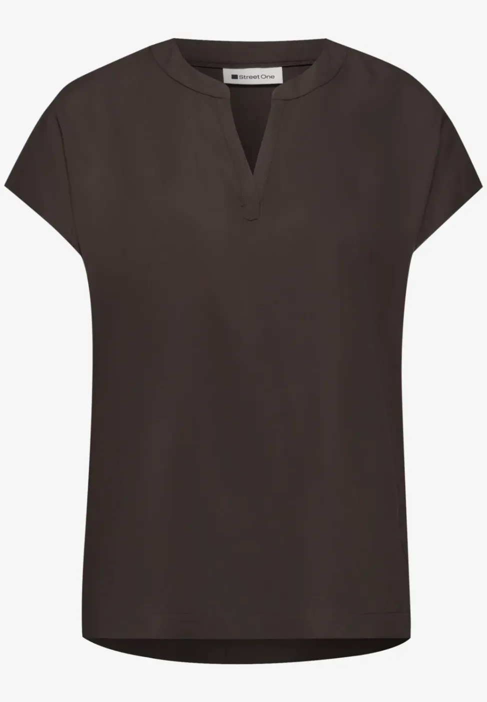 Blouse met losse schouders en gespleten hals
