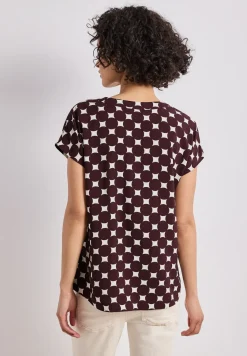 Blouse met losse schouders en gespleten hals