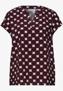Blouse met losse schouders en gespleten hals