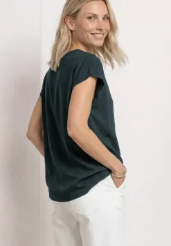 Blouse met losse schouders en gespleten hals