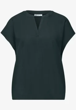 Blouse met losse schouders en gespleten hals