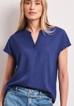 Blouse met losse schouders en gespleten hals