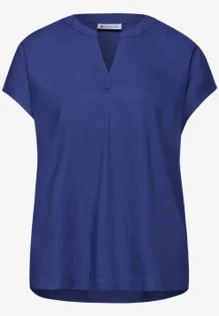 Blouse met losse schouders en gespleten hals