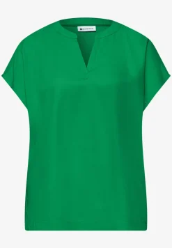 Blouse met losse schouders en gespleten hals