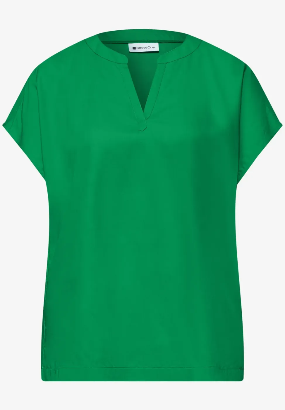 Blouse met losse schouders en gespleten hals