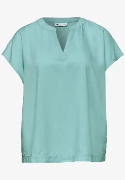 Blouse met losse schouders en gespleten hals