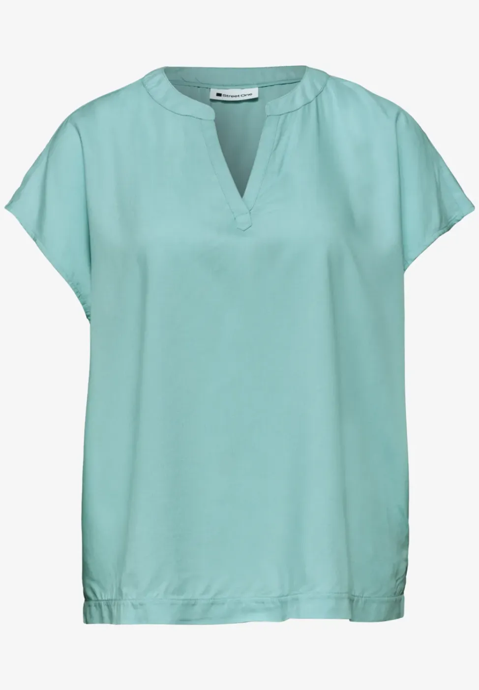 Blouse met losse schouders en gespleten hals
