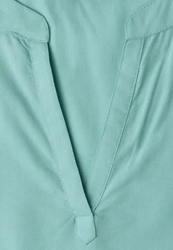 Blouse met losse schouders en gespleten hals