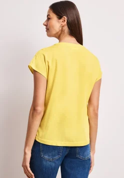 Blouse met losse schouders en gespleten hals