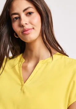 Blouse met losse schouders en gespleten hals