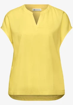 Blouse met losse schouders en gespleten hals