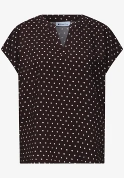 Blouse met losse schouders en gespleten hals