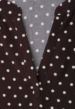Blouse met losse schouders en gespleten hals