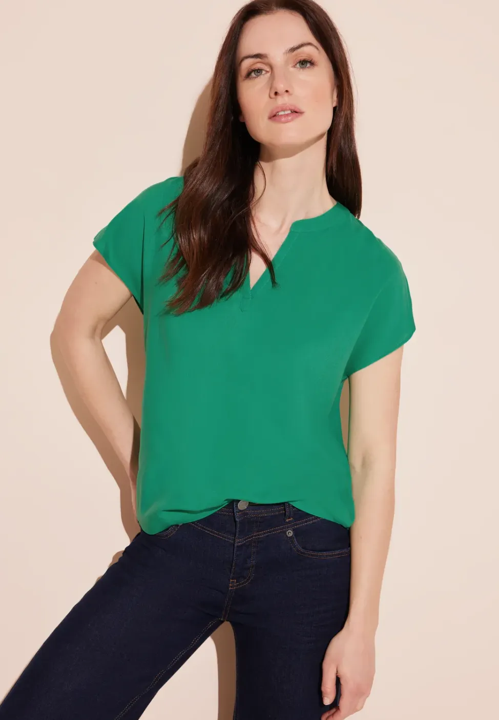Blouse met mouwaanzet