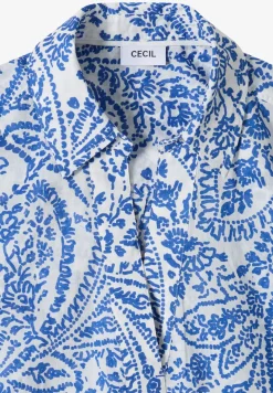 Blouse met 3/4 mouwen en lange pasvorm
