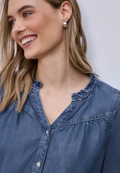 Blouse met 3/4 mouwen en ruches