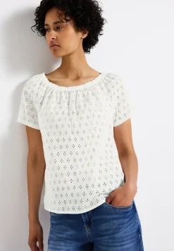 Blouse met oogjesborduursel