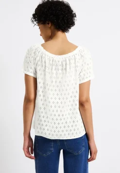 Blouse met oogjesborduursel