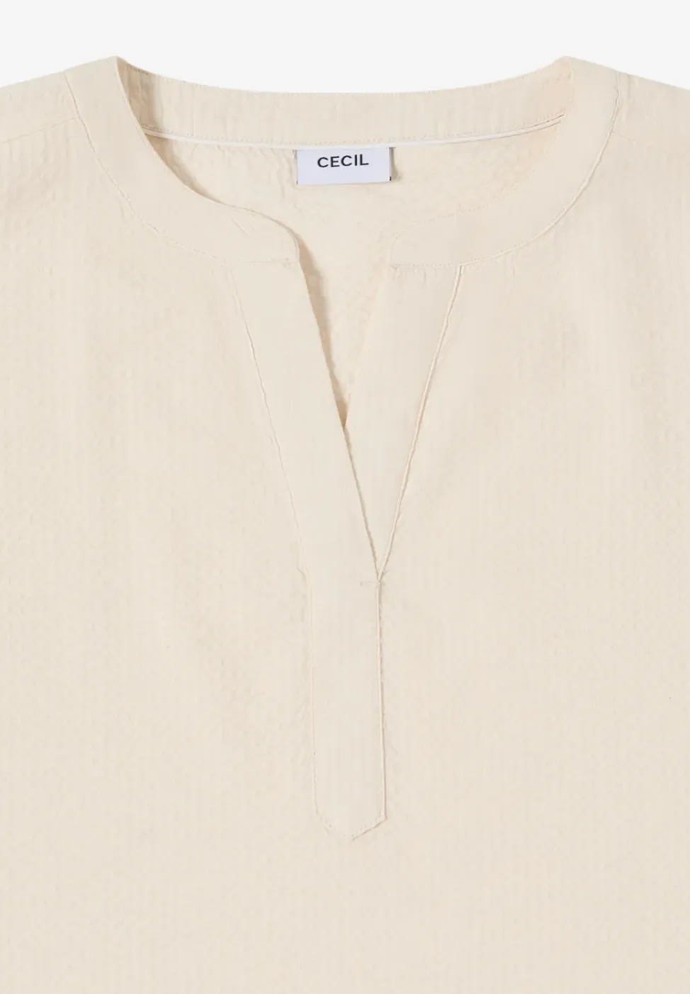 Blouse met overhangende schouders in seersucker kwaliteit