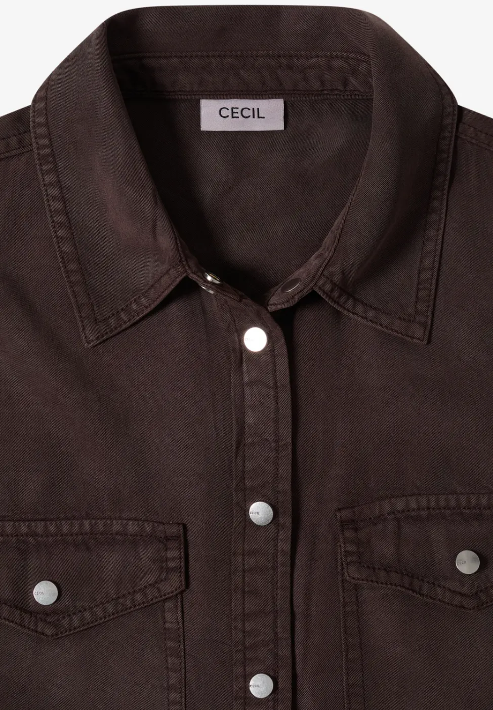 Blouse met overhemdkraag en omslag