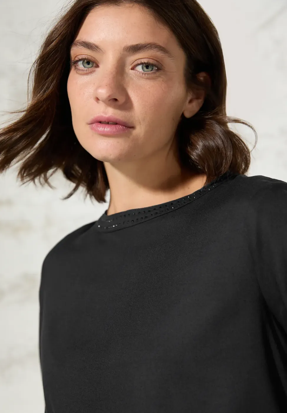 Blouse met ronde hals