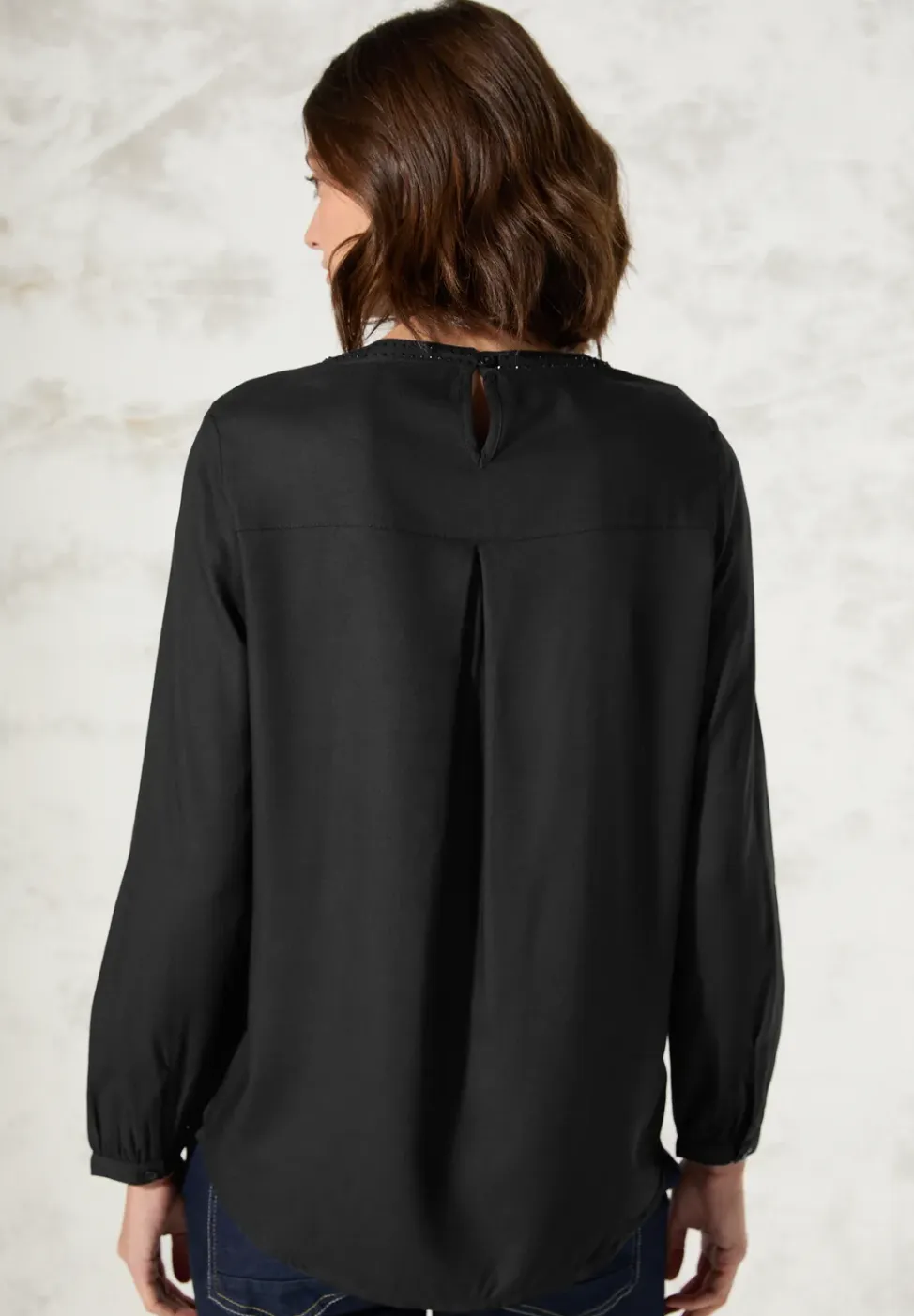 Blouse met ronde hals