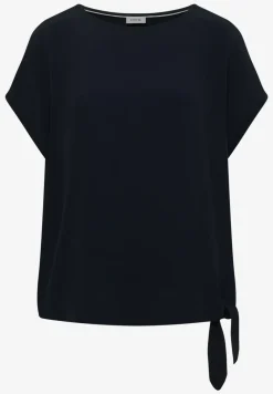 Blouse met ronde hals en knoopdetail