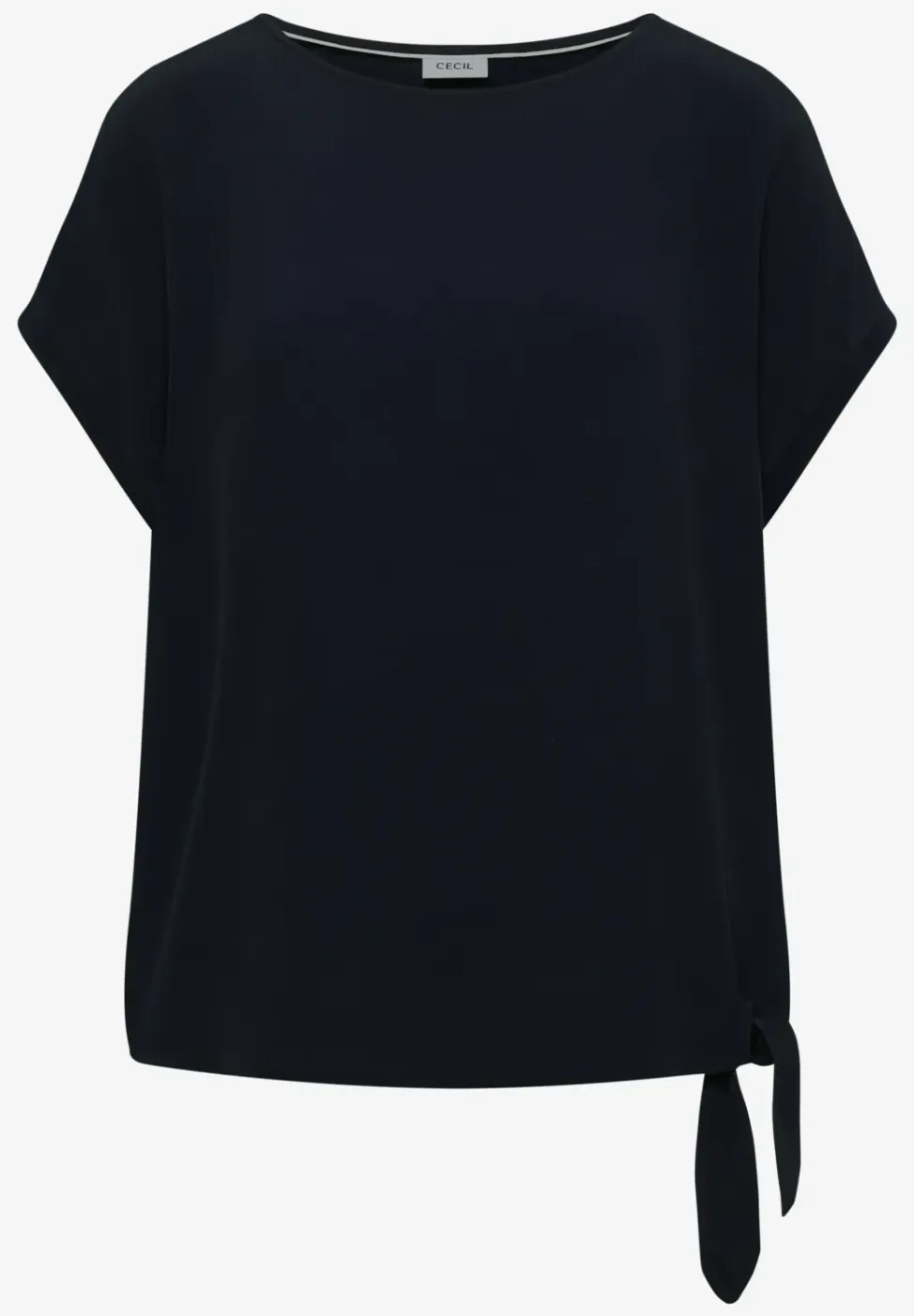 Blouse met ronde hals en knoopdetail