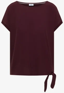 Blouse met ronde hals en knoopdetail