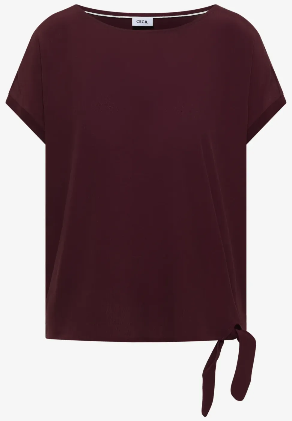 Blouse met ronde hals en knoopdetail