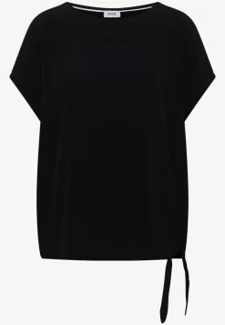 Blouse met ronde hals en knoopdetail