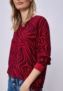 Blouse met ronde hals en tape details